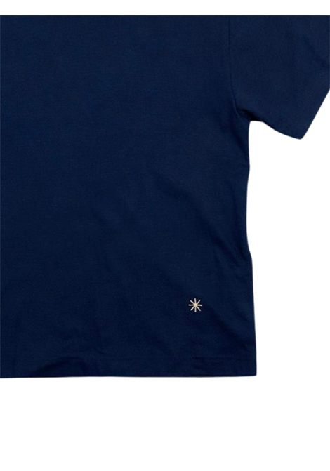 T-shirt bambino in lino e cotone Manuel Ritz | 3315BLU