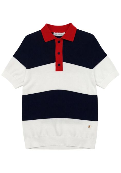 Polo bambino blu in viscosa Manuel Ritz | 3352BLU