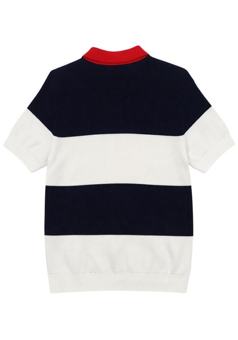 Polo bambino blu in viscosa Manuel Ritz | 3352BLU