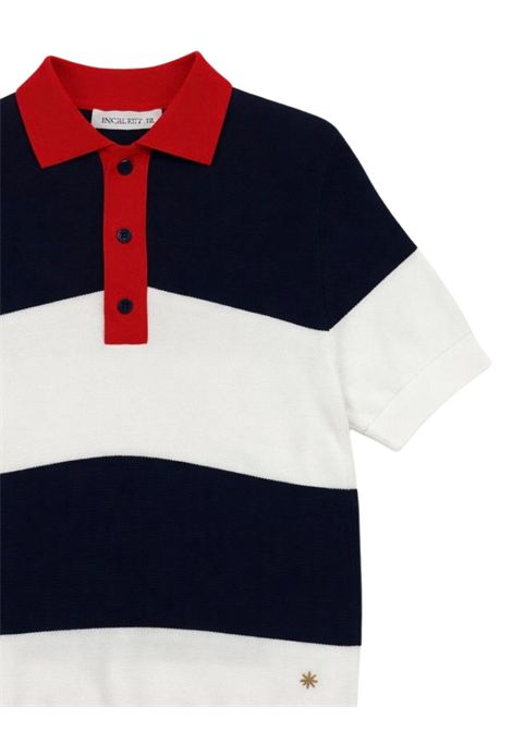 Polo bambino blu in viscosa Manuel Ritz | 3352BLU