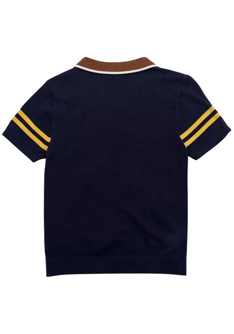 Polo bambino blu in viscosa Manuel Ritz | 3355BLU