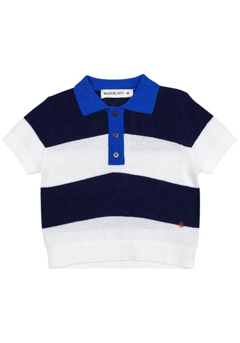 Polo neonato blu in viscosa Manuel Ritz | 3358BLU