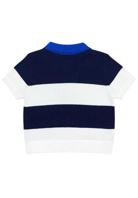 Polo neonato blu in viscosa Manuel Ritz | 3358BLU