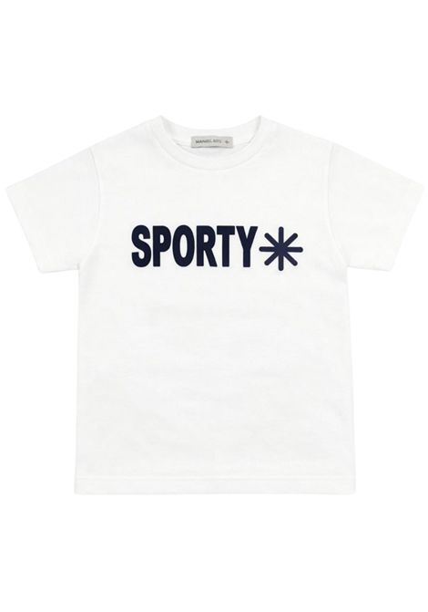 T-shirt bambino bianca in cotone Manuel Ritz | 3365BIANCO