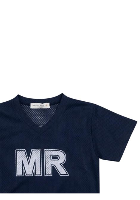 T-shirt bambino blu in cotone Manuel Ritz | 3367BLU