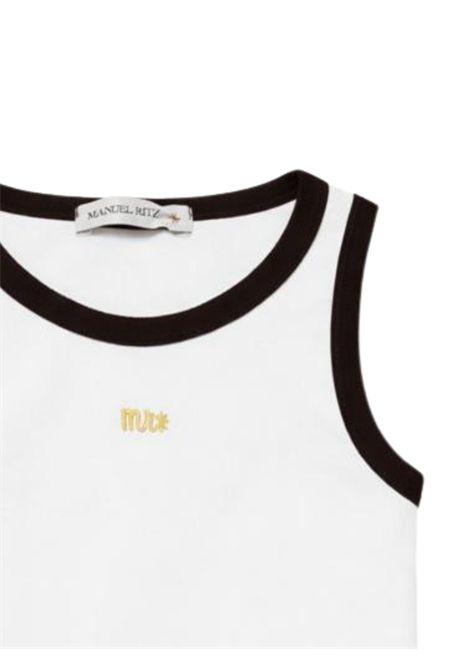 Canotta bambino bianca in cotone Manuel Ritz | 33699BIANCO