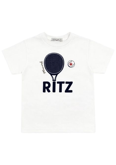 T-shirt bambino bianca in cotone Manuel Ritz | 3370BIANCO