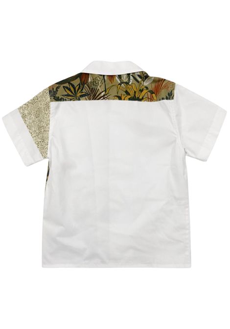 White/green cotton children's shirt Manuel Ritz | 3380BIANCO/VERDE