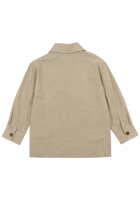 Sand-colored cotton shirt for children Manuel Ritz | 3386SABBIA