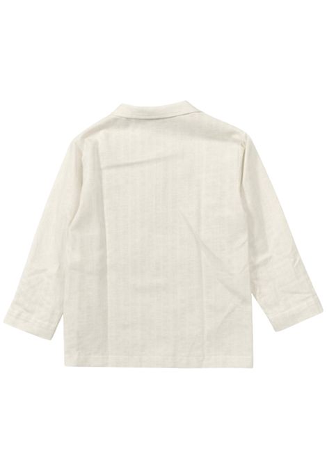 Cream cotton and linen children's shirt Manuel Ritz | 3389PANNA