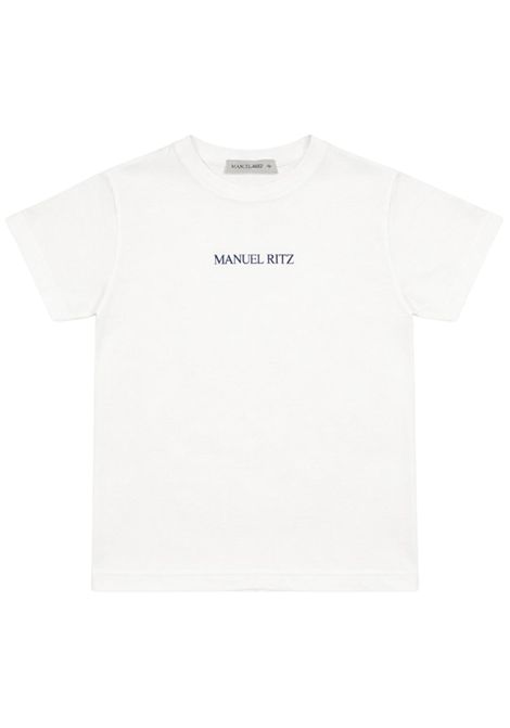 T-shirt bambino bianca in cotone Manuel Ritz | 3395BIANCO