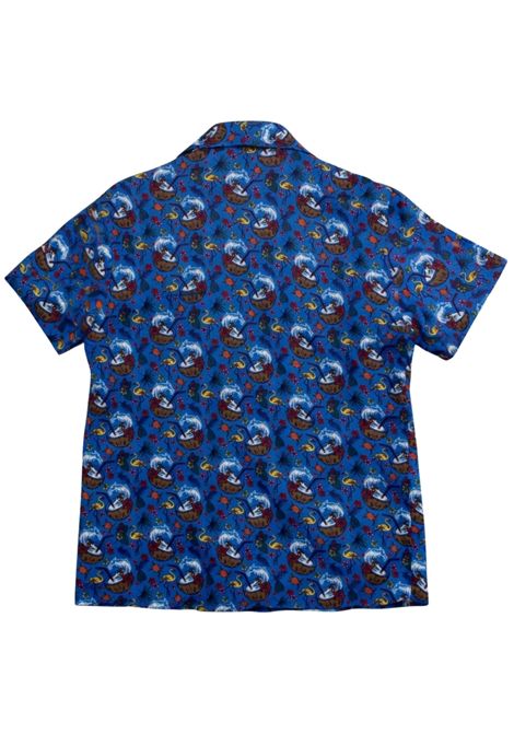 Camicia bambino blu in viscosa Manuel Ritz | 3404BLU