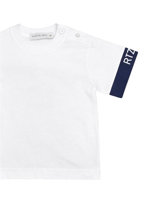 White cotton baby T-shirt Manuel Ritz | 3418BIANCO