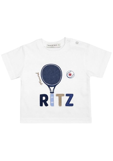 White cotton baby T-shirt Manuel Ritz | 3420BIANCO