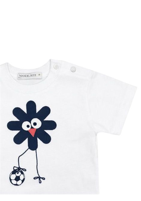 White cotton baby T-shirt Manuel Ritz | 3422BIANCO