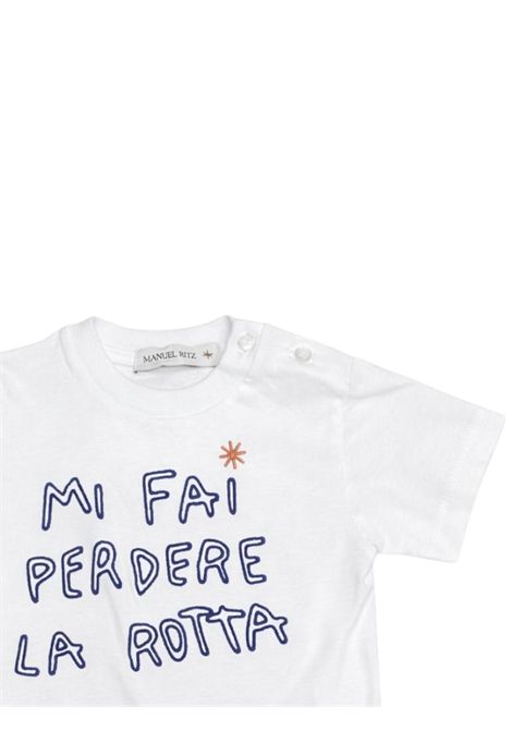 White cotton baby T-shirt Manuel Ritz | 3423BIANCO
