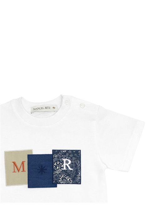 White cotton baby T-shirt Manuel Ritz | 3426BIANCO
