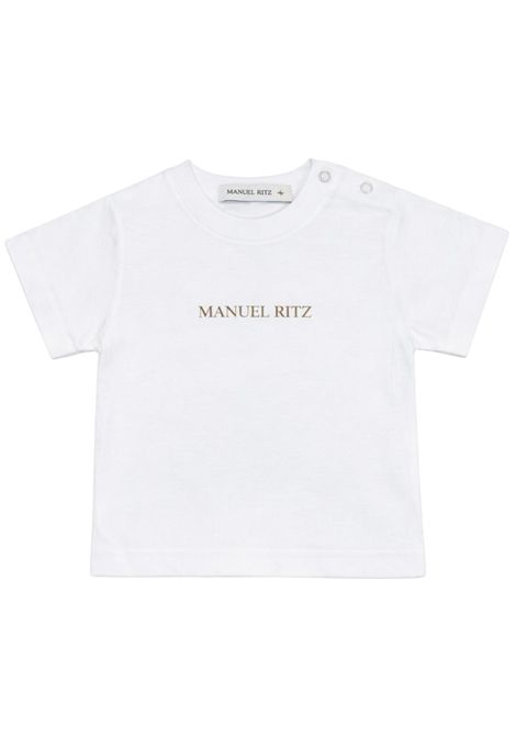 White cotton baby T-shirt Manuel Ritz | 3428BIANCO