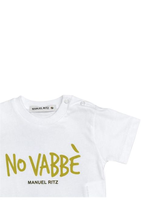 White cotton baby T-shirt Manuel Ritz | 3429BIANCO