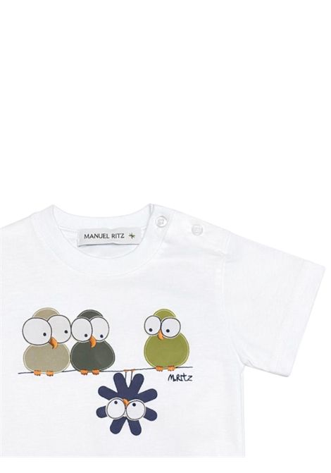 White cotton baby T-shirt Manuel Ritz | 3430BIANCO