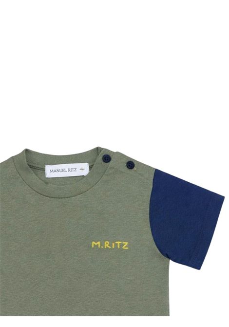 Newborn T-shirt in linen and cotton Manuel Ritz | 3431VERDE