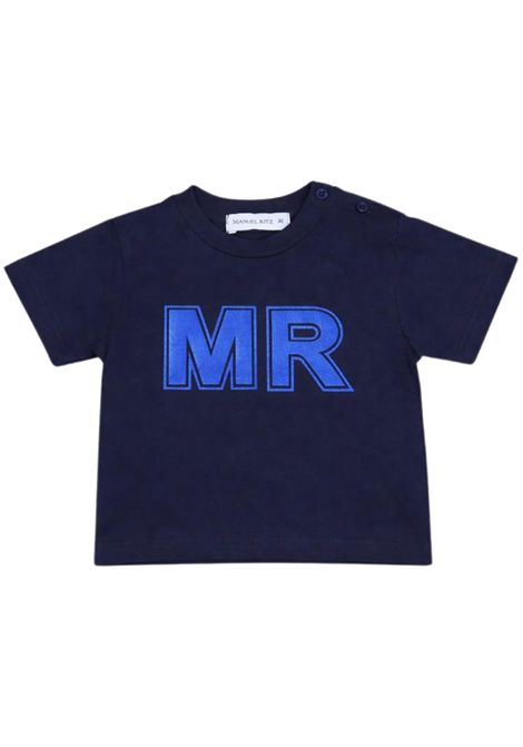 Blue cotton baby T-shirt Manuel Ritz | 3432BLU