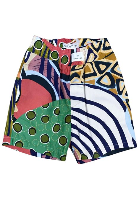 Bermuda neonato multicolor in cotone Manuel Ritz | 3449MULTICOLOR