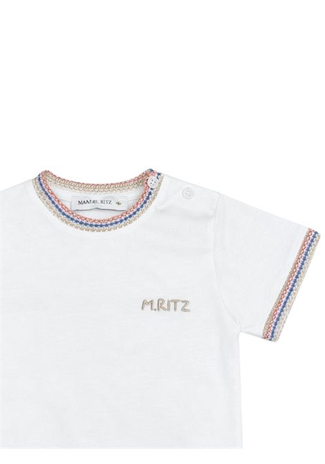 White cotton baby T-shirt Manuel Ritz | 3453BIANCO
