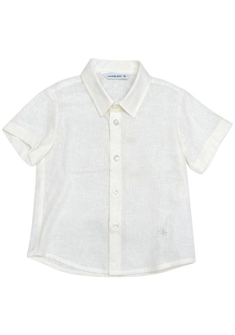 Newborn shirt in linen and viscose Manuel Ritz | 34622PANNA