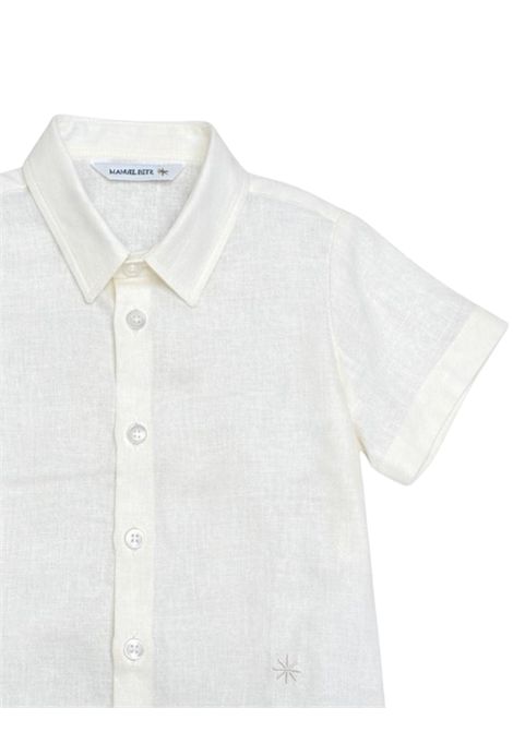 Newborn shirt in linen and viscose Manuel Ritz | 34622PANNA