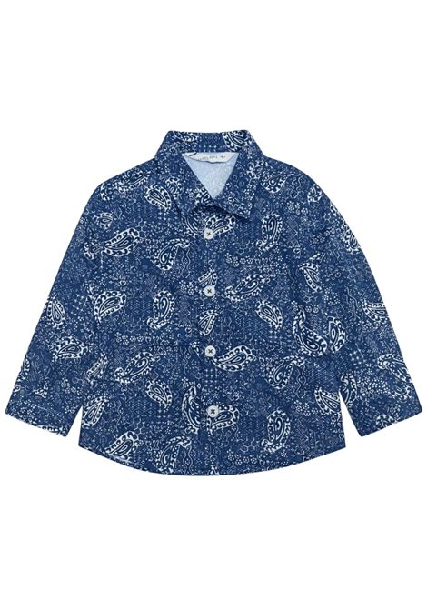 Blue cotton baby shirt Manuel Ritz | 3465BLU