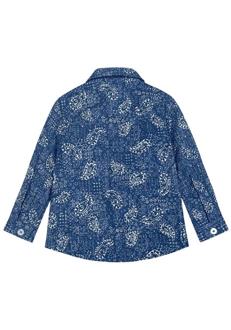 Blue cotton baby shirt Manuel Ritz | 3465BLU