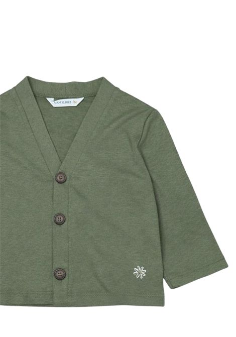 Cardigan neonato in lino e cotone Manuel Ritz | 3472VERDE