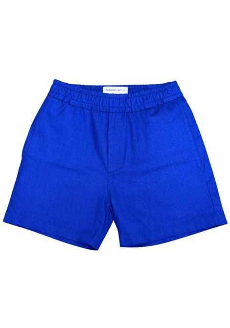 Bermuda neonato blu in lino Manuel Ritz | 3480BLU