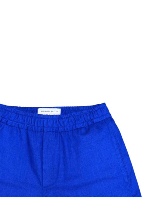 Bermuda neonato blu in lino Manuel Ritz | 3480BLU