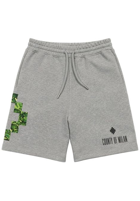 Bermuda bambino grigio in cotone MARCELO BURLON | BBE011GRIGIO