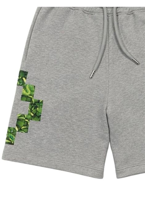 Bermuda bambino grigio in cotone MARCELO BURLON | BBE011GRIGIO