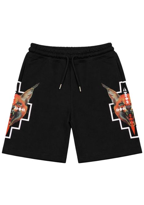 Bermuda bambino nero in cotone MARCELO BURLON | BBE051NERO