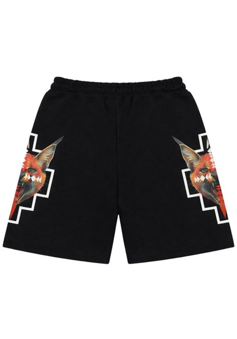 Bermuda bambino nero in cotone MARCELO BURLON | BBE051NERO