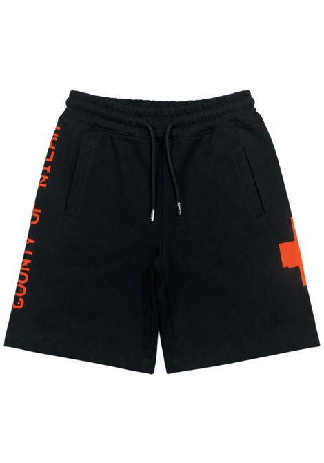 Bermuda bambino nero in cotone MARCELO BURLON | BBE057NERO