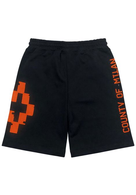 Bermuda bambino nero in cotone MARCELO BURLON | BBE057NERO