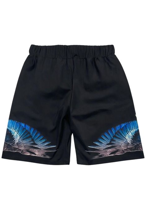 Bermuda bambino nero in cotone MARCELO BURLON | BBE125NERO