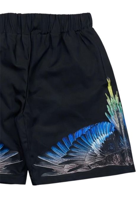 Bermuda bambino nero in cotone MARCELO BURLON | BBE125NERO