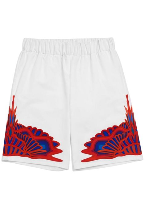 Bermuda bambino bianco in cotone MARCELO BURLON | BBE126BIANCO