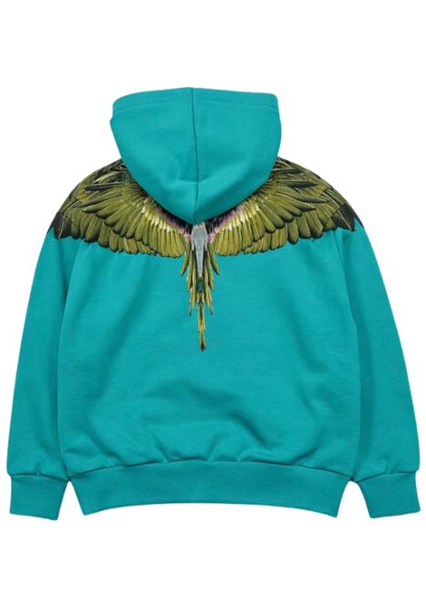 Felpa bambino verde acqua in cotone MARCELO BURLON | BHS022VERDE ACQUA