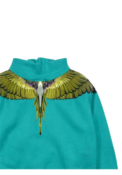 Felpa bambino verde acqua in cotone MARCELO BURLON | BHS022VERDE ACQUA