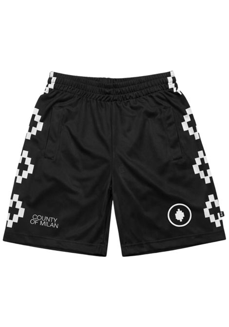 Bermuda bambino nero in nylon MARCELO BURLON | BSH004NERO