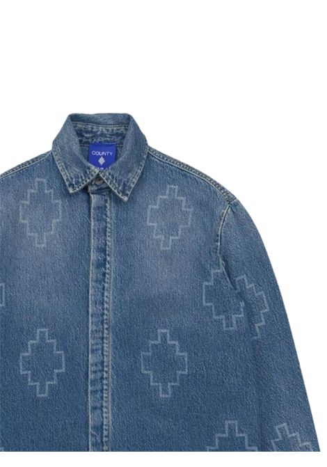 Giubbino unisex in cotone denim MARCELO BURLON | BSI001DENIM