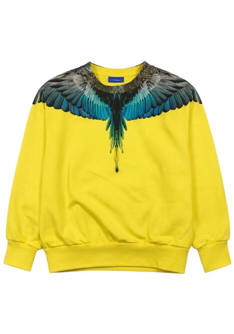 Felpa bambino gialla in cotone MARCELO BURLON | BSW019GIALLO