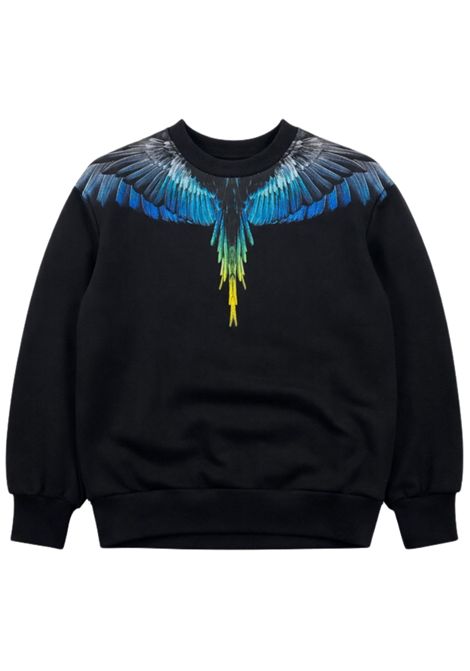 Felpa bambino nera in cotone MARCELO BURLON | BSW019NERO